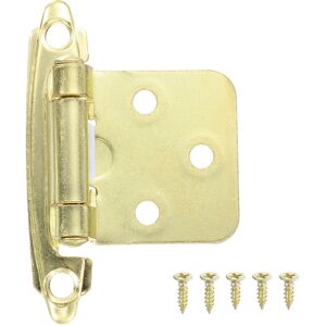 Uxcell 1/2\" Overlay Cabinet Hinges 30 Pcs Flush Mount Cabinet Door Hinges Brass Gold Uxcell 1/2\" Overlay Cabinet Hinges 30 Pcs Flush Mount Cabinet Door Hinges Brass Gold