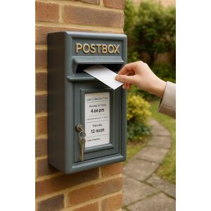 Assorted Collections Post Box Wall Mount Letterbox With Street Safe Lock Grey Mailbox For Outside Assorted Collections Post Box Wall Mount Letterbox With Street Safe Lock Grey Mailbox For Outside