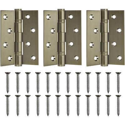 Uxcell 4 X 3\" Door Hinges, Stainless Steel Square Hinge(Matte Aged Bronze 3 Pcs) Uxcell 4 X 3\" Door Hinges, Stainless Steel Square Hinge(Matte Aged Bronze 3 Pcs)