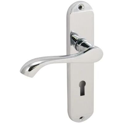 Lock & Lock 6 Pair X Cadenza Lever Lock Handle Set 179 X 40mm Polished Chrome Gbdf3351 Lock & Lock 6 Pair X Cadenza Lever Lock Handle Set 179 X 40mm Polished Chrome Gbdf3351