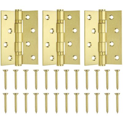 Uxcell 4 X 3\" Door Hinges, Stainless Steel Square Corner Hinge(Gold 3 Pcs) Uxcell 4 X 3\" Door Hinges, Stainless Steel Square Corner Hinge(Gold 3 Pcs)