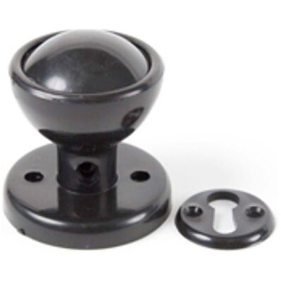 Unifix Plastic Rim / Mortice Knob Black - 9kxplasfurn/148 - Box Of 10 Unifix Plastic Rim / Mortice Knob Black - 9kxplasfurn/148 - Box Of 10