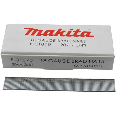 Makita Model AF505N, AF550H, DBN500 Nails - 20mm Galvanized - 5000 pcs Makita Model AF505N, AF550H, DBN500 Nails - 20mm Galvanized - 5000 pcs