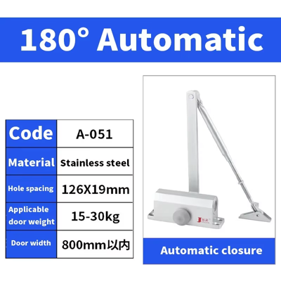 Does Not Apply 25-85kg Closing Automatic Door Closer Hydraulic Adjustable Speed Positioning Doo Does Not Apply 25-85kg Closing Automatic Door Closer Hydraulic Adjustable Speed Positioning Doo