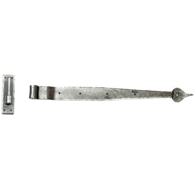 From The Anvil 91474 Pewter 24\" Hook & Band Hinge - Cranked (Pair) From The Anvil 91474 Pewter 24\" Hook & Band Hinge - Cranked (Pair)