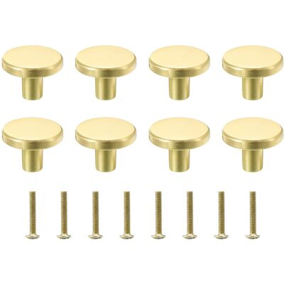 Uxcell Solid Knobs, 8 Pack Round Zinc Alloy Cabinets Knob With Screw (M4, Gold) Uxcell Solid Knobs, 8 Pack Round Zinc Alloy Cabinets Knob With Screw (M4, Gold)