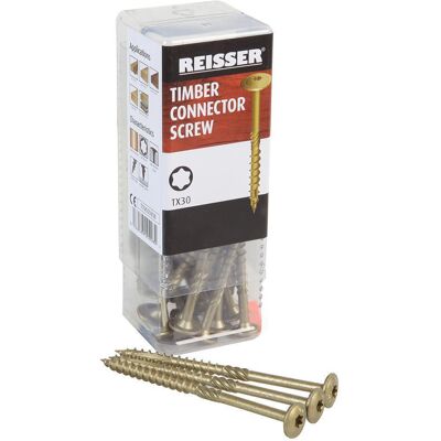 Reisser 8mm X 160mm Torx Timber Connector Screws, 25 Pack - Tcn80160b Reisser 8mm X 160mm Torx Timber Connector Screws, 25 Pack - Tcn80160b