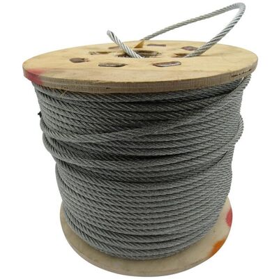 Securefix Direct Galvanised Steel Wire Rope Cable 5mm 6x7 (100m Reel 6 X 7 Rigging Marine) Securefix Direct Galvanised Steel Wire Rope Cable 5mm 6x7 (100m Reel 6 X 7 Rigging Marine)