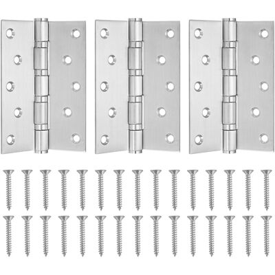 Uxcell 5 X 3.5\" Door Hinges, Stainless Steel Square Corner Hinge(Silver 3 Pcs) Uxcell 5 X 3.5\" Door Hinges, Stainless Steel Square Corner Hinge(Silver 3 Pcs)