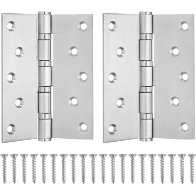 Uxcell 5 X 4\" Door Hinges, Stainless Steel Square Corner Hinge(Silver 2 Pcs) Uxcell 5 X 4\" Door Hinges, Stainless Steel Square Corner Hinge(Silver 2 Pcs)