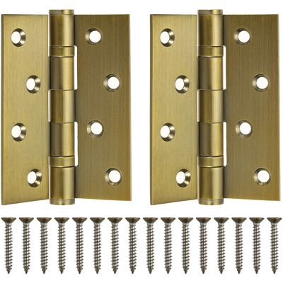 Uxcell 4 X 3\" Door Hinges, Stainless Steel Square Corner Hinge(Aged Brass 2 Pcs) Uxcell 4 X 3\" Door Hinges, Stainless Steel Square Corner Hinge(Aged Brass 2 Pcs)