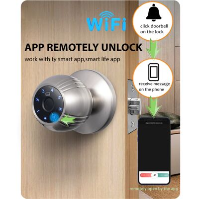 Smart Lock Keyless Entry Door Lock Fingerprint Door Knob Ty App Remote Acce Hen Smart Lock Keyless Entry Door Lock Fingerprint Door Knob Ty App Remote Acce Hen
