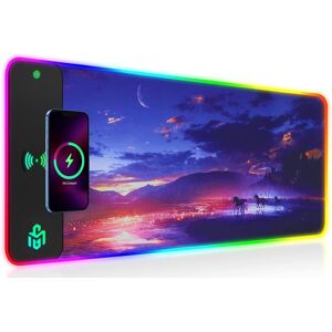Gim Wireless Charging Rgb Gaming Mouse Pad 15w, Led Mouse Mat 800x300x4mm, 10 L Gim Wireless Charging Rgb Gaming Mouse Pad 15w, Led Mouse Mat 800x300x4mm, 10 L