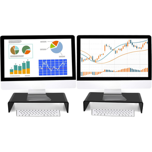 Does Not Apply 2 Pcs Acrylic Monitor Stand Desktop Video Acrylic Monitor Riser Desk Shelf Compu Does Not Apply 2 Pcs Acrylic Monitor Stand Desktop Video Acrylic Monitor Riser Desk Shelf Compu