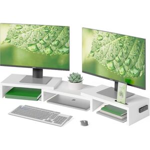 Does Not Apply Bontec Dual Monitor Stand Riser, Desktop Monitor Stand With Smartphone Holder, & Does Not Apply Bontec Dual Monitor Stand Riser, Desktop Monitor Stand With Smartphone Holder, &