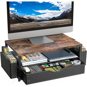 Does Not Apply Desk Organizer And Accessories, Wood And Steel Computer Monitor Stand Riser With Does Not Apply Desk Organizer And Accessories, Wood And Steel Computer Monitor Stand Riser With