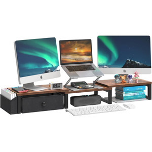 Does Not Apply Dual Monitor Stand Riser With Smartphone Holder, Adjustable Length & Swivel Angl Does Not Apply Dual Monitor Stand Riser With Smartphone Holder, Adjustable Length & Swivel Angl