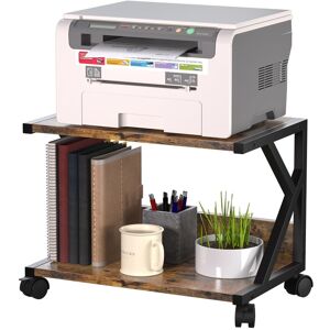 Huhote 2 Tier Desktop Printer Stand, Under Desk Printer Table, Multi-Purpose ... Huhote 2 Tier Desktop Printer Stand, Under Desk Printer Table, Multi-Purpose ...