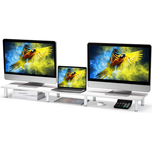 Does Not Apply 47 Inch Extra-Long Dual Monitor Stand Riser For 2 Monitors, Desk Shelf Tv Riser Does Not Apply 47 Inch Extra-Long Dual Monitor Stand Riser For 2 Monitors, Desk Shelf Tv Riser
