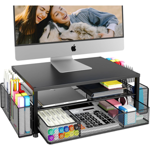 Does Not Apply Desk Organizer And Accessories, 2-Tier Computer Monitor Stand Riser With Drawer Does Not Apply Desk Organizer And Accessories, 2-Tier Computer Monitor Stand Riser With Drawer