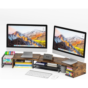 Does Not Apply Dual Monitor Stand Riser For 2 Monitors, Wood And Steel Monitor Stand With Drawe Does Not Apply Dual Monitor Stand Riser For 2 Monitors, Wood And Steel Monitor Stand With Drawe