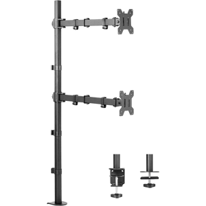 Does Not Apply Extra Tall Vertically Stacked Dual Monitor Desk Mount Stand With 39 Inch Stand-U Does Not Apply Extra Tall Vertically Stacked Dual Monitor Desk Mount Stand With 39 Inch Stand-U