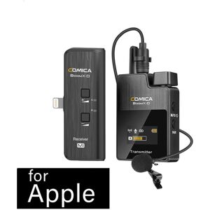 Comica Wireless Microphone Transmitter With Mi Apple Lightning Receiver Audio Recording Comica Wireless Microphone Transmitter With Mi Apple Lightning Receiver Audio Recording