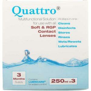 Abatron Quattro Multifunctional Contact Lens Solution 3 Month Pack - Soft And Rgp Lenses Abatron Quattro Multifunctional Contact Lens Solution 3 Month Pack - Soft And Rgp Lenses
