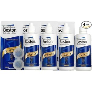 Boston Simplus Multi-Action Solution, 4x 120ml Contact Lens Solution For Rigid Boston Simplus Multi-Action Solution, 4x 120ml Contact Lens Solution For Rigid