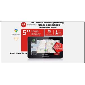 Motorola 5\" Sat Nav Gps Car Navigation System Touch Screen Uk & Roi Maps Motorola 5\" Sat Nav Gps Car Navigation System Touch Screen Uk & Roi Maps