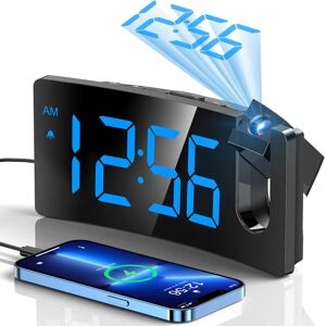 Goloza Projection Alarm Clocks Bedside, Digital Clock With 180 Projector, 3-Lev Goloza Projection Alarm Clocks Bedside, Digital Clock With 180 Projector, 3-Lev