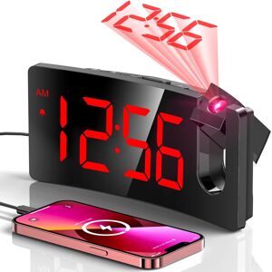 Goloza Projection Alarm Clocks Bedside, Digital Clock With 180 Projector, 3-Lev Goloza Projection Alarm Clocks Bedside, Digital Clock With 180 Projector, 3-Lev