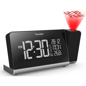 Youshiko Projection Clock Radio Control Uk Version With Colour Changing Display Youshiko Projection Clock Radio Control Uk Version With Colour Changing Display