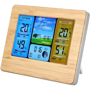 Lcd Digital Wireless Weather Station Clock Thermometer Indoor&outdoor Humidity Lcd Digital Wireless Weather Station Clock Thermometer Indoor&outdoor Humidity