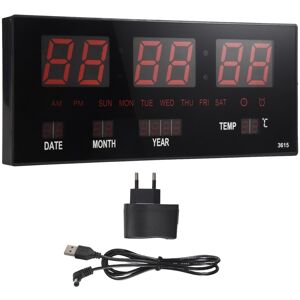 Sodial 2x(Led Calendar Electronic Clock Digital Wall Clock Alarm Hourly5531 Sodial 2x(Led Calendar Electronic Clock Digital Wall Clock Alarm Hourly5531