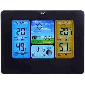 Hg (Black)Lcd Digital Wireless Weather Station Clock Thermometer Indoor&outdoor Hg (Black)Lcd Digital Wireless Weather Station Clock Thermometer Indoor&outdoor
