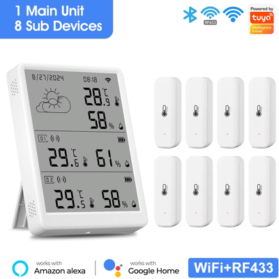 Does Not Apply Tuya Wifi Weather Station Digital Thermometer Room Hygrometer Rf433 Indoor Outdo Does Not Apply Tuya Wifi Weather Station Digital Thermometer Room Hygrometer Rf433 Indoor Outdo