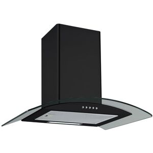 Electriq 60 cm Curved Glass Cooker Hood – 270 m³/h, Led, Extract/recirc Electriq 60 cm Curved Glass Cooker Hood – 270 m³/h, Led, Extract/recirc