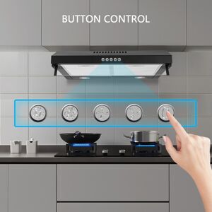 Electriq 60cm Top & Rear Venting Visor Cooker Hood 200m³/h 3 Speed Fan Push-Button 2light Electriq 60cm Top & Rear Venting Visor Cooker Hood 200m³/h 3 Speed Fan Push-Button 2light