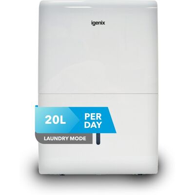 Igenix Portable Dehumidifier - Extracts 30 Litres - White Igenix Portable Dehumidifier - Extracts 30 Litres - White
