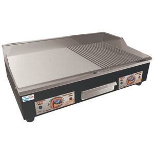 Tansik Large Commercial Electric Griddle Hot Plate Grill Flat & Grooved Countertop Tansik Large Commercial Electric Griddle Hot Plate Grill Flat & Grooved Countertop