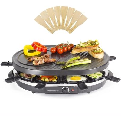 Traditional Raclette Cheese Grill Electric Hot Plate 8 Person Andrew James Uk Traditional Raclette Cheese Grill Electric Hot Plate 8 Person Andrew James Uk