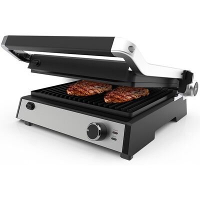 Zyle Zy017eg Silver/black Stainless Steel 2000w Electric Non-Stick Grill Plates Zyle Zy017eg Silver/black Stainless Steel 2000w Electric Non-Stick Grill Plates