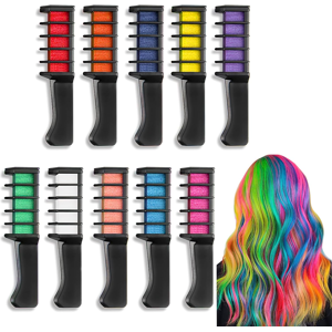 Does Not Apply Hair Chalk Comb, Temporary Hair Colour Comb, Non-Toxic Hair Chalk For Girls, Hai Does Not Apply Hair Chalk Comb, Temporary Hair Colour Comb, Non-Toxic Hair Chalk For Girls, Hai