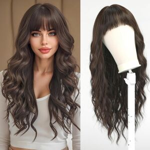 esmee Esmee Long Wavy Black Brown Wig For Women Natural Synthetic Hair Heat Resistant esmee Esmee Long Wavy Black Brown Wig For Women Natural Synthetic Hair Heat Resistant