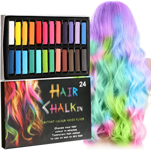 Does Not Apply 24 Pieces Hair Chalk For Girls Temporary Hair Colour Chalk For Children Hair Dye Does Not Apply 24 Pieces Hair Chalk For Girls Temporary Hair Colour Chalk For Children Hair Dye