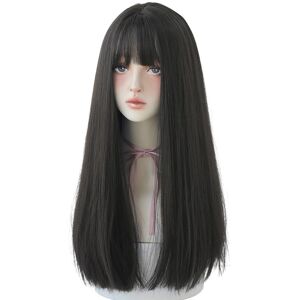 Care+ ༝long Straight Wig With Bangs Heat Resistant Synthetic Fiber Hair Wigs Full Head Care+ ༝long Straight Wig With Bangs Heat Resistant Synthetic Fiber Hair Wigs Full Head
