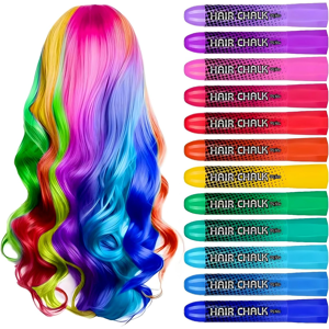 Does Not Apply Hair Chalks, 12 Temporary Colours Temporary Hair Chalk Non-Toxic Washable, Chalk Does Not Apply Hair Chalks, 12 Temporary Colours Temporary Hair Chalk Non-Toxic Washable, Chalk