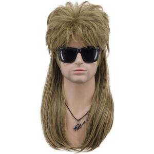Vgbeaty 70s 80s Disco Mullet Punk Rock Wig Mens Long Straight Light Brown Hallo Vgbeaty 70s 80s Disco Mullet Punk Rock Wig Mens Long Straight Light Brown Hallo