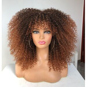 cocrowns Cocrowns 16inch Afro Kinky Curly Wig With Bangs Long Curly Wigs For Black Women cocrowns Cocrowns 16inch Afro Kinky Curly Wig With Bangs Long Curly Wigs For Black Women